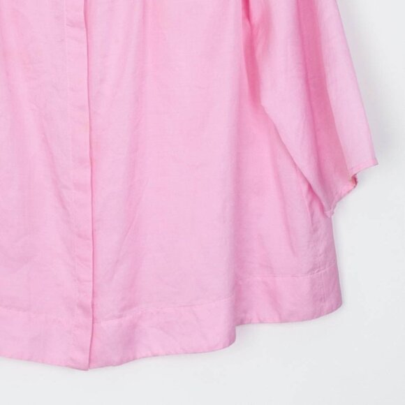 Eileen‎ Fisher Womens Silk Blend Button Down Blouse Size M Pink 3/4 Sleeve Boxy - Picture 4 of 9